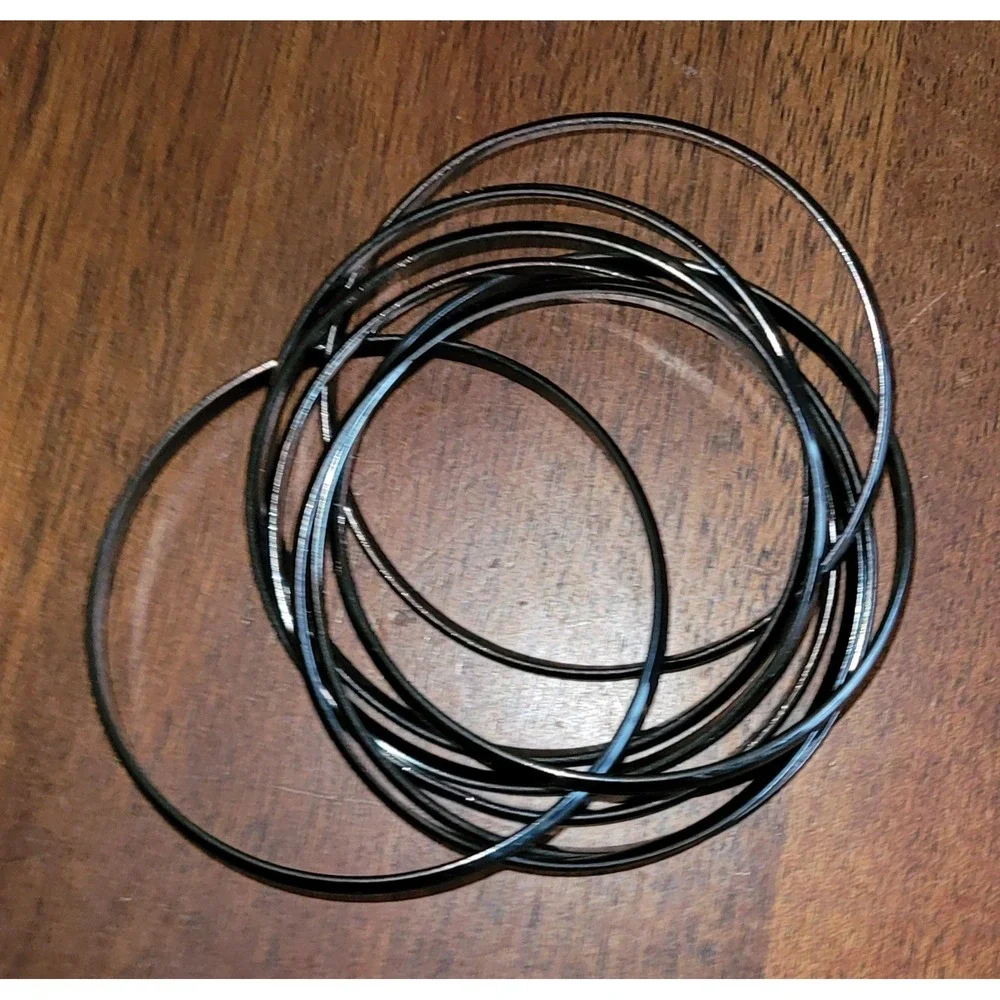 Unbranded Bracelet‎ 8 Gunmetal Bangles Solid Shiny